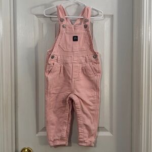 OshKosh B'gosh Pink & White Stripe Overalls with Adjustable Straps & Pockets
